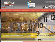 Tablet Screenshot of anytimeelectricstl.com